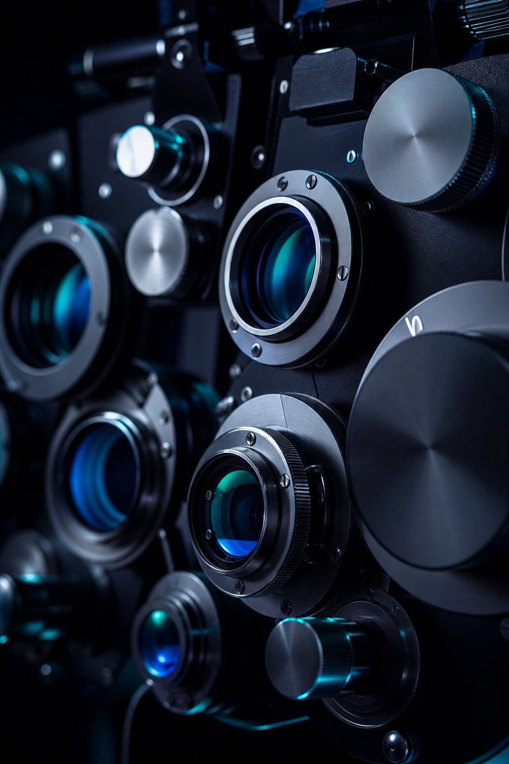 Phoropter lens detail